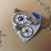 Mechanical heart Capri Steampunk necklace - Steampunk jewelry by Steamretro by SteamretroFrance steampunk buy now online