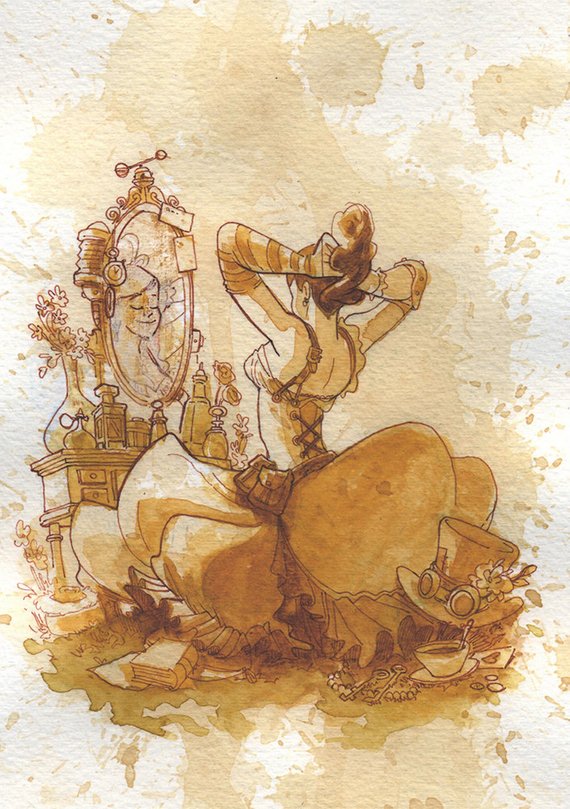 Reflection Art Print - various sizes by BrianKesinger steampunk buy now online