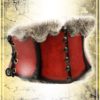 Short Viking Corset with Fur – Red by ArtisansdAzureCustom steampunk buy now online