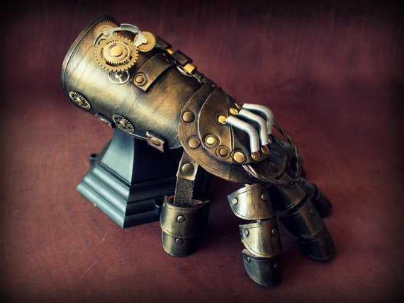 Steampunk armor gauntlet glove by ProgettoSteam steampunk buy now online