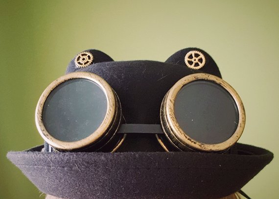 Steampunk Cat Hat With Goggles by TreasurePunk steampunk buy now online