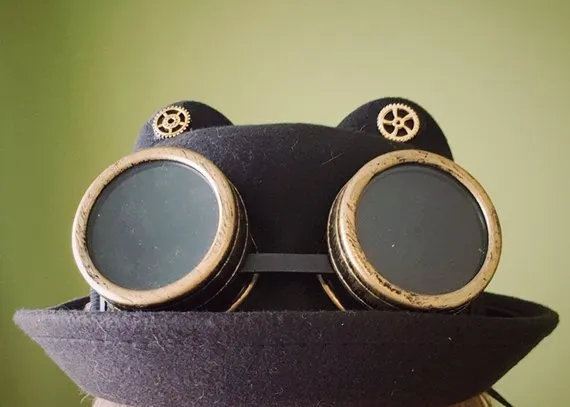 Steampunk Cat Hat With Goggles by TreasurePunk steampunk buy now online Steampunk Cat Hat With Goggles by TreasurePunk steampunk buy now online