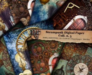Steampunk Digital Paper Victorian 8 digital papers Old Digital Steampunk Texture background Old Vintage Steampunk Digital Paper Pack #206 by DreamUpGraphic steampunk buy now online