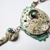 Steampunk Embellished Antique Watch Movement & Mechanical Treasure Key Pendant Necklace, Steampunk Necklace, Steampunk Watch and Key PN73 by RavensSecretStash steampunk buy now online