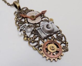 Steampunk necklace. Steampunk watch pendant. by slotzkin steampunk buy now online