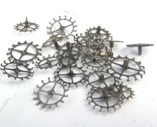 Steampunk Watch Pieces and Parts and Pieces - 25 Vintage Silver Escape Wheels Gears Cogs Wheels by AllGearedUp steampunk buy now online