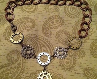 Transmission: Cthonic Steampunk Necklace by CopperwalkDesigns steampunk buy now online