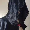 Victorian-style black velvet hooded capelet - steampunk/goth by PeacockintheSnow steampunk buy now online