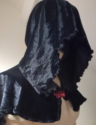 Victorian-style black velvet hooded capelet - steampunk/goth by PeacockintheSnow steampunk buy now online