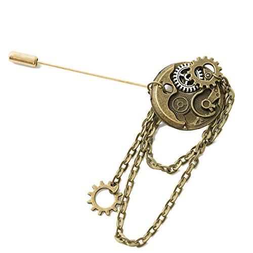 dream cosplay Steampunk Brooch Gothic Pin Badge Gears Chain steampunk buy now online