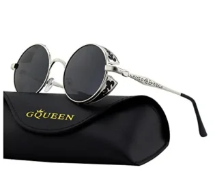 GQUEEN Retro Round Steampunk Polarized Sunglasses MTS1 steampunk buy now online