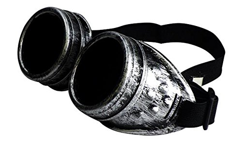 ASVP Shop® Steampunk Goggles Cyber Welding Goth Cosplay Vintage Goggles Rustic Rave Party Fancy Dress Costume steampunk buy now online