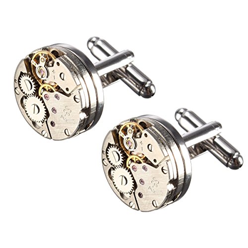 Baban Cufflinks, Deluxe Steampunk Vintage Watch Movement Shape Cufflinks(1 pair), Come with An Elegant Storage Display Box, Valentines Festival Birthday Anniversary Graduation Gift for Men/Women steampunk buy now online