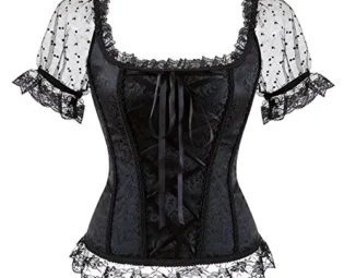 Zooma Retro Steampunk Gothic Bustier Corset Top Vintage Brocade Lace Up Waist Cincher steampunk buy now online