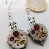 Art Deco Steampunk Earrings in Red - Steampunk earrings - Art Deco - Jewelry - steampunk Jewellery - steampunk - gothic earrings - goth by SteamRetro steampunk buy now online Art Deco Steampunk Earrings in Red - Steampunk earrings - Art Deco - Jewelry - steampunk Jewellery - steampunk - gothic earrings - goth by SteamRetro steampunk buy now online
