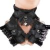 black collar Kitten play collar and cuffs lolita ddlg collar bdsm collar kittenplay pastel gothic goth kawaii Pet play puppy Princess Y9 by FashionForWomen steampunk buy now online
