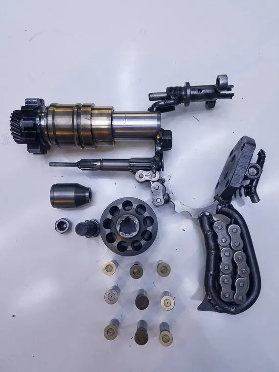 Custom steampunk gun revolver dieselpunk steel pistol metal by MetalandWoodstore steampunk buy now online Custom steampunk gun revolver dieselpunk steel pistol metal by MetalandWoodstore steampunk buy now online