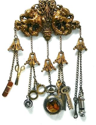 Prison Nurse Chatelaine Watch, brooch watch, correctional jail nurse watch, steampunk victorian watch by YourPrettyWatch steampunk buy now online
