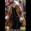 Renaissance Brocade Red Jacket for Faire Santa Christmas Coat Chenille Red Gold by MajesticVelvets steampunk buy now online