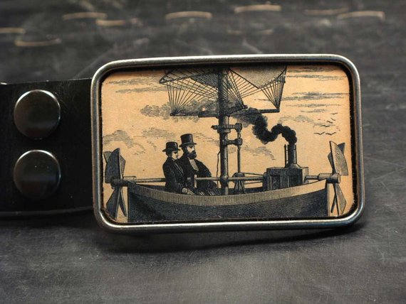 Steampunk belt buckle, Ship, Boat by flightpathdesigns steampunk buy now online