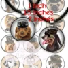 Steampunk Dogs Digital Collage Sheet 1 inch, 1.5 and 2 inches Circle Round Images for Bottle Caps, Jewelry Making, Scrapbooking by DigitalCollageClub steampunk buy now online
