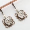 Steampunk Earrings Vintage silver watch movements gold flower filigree genuine pearls drop dangle earrings Wedding Gift Steampunk Jewelry by steampunknation steampunk buy now online