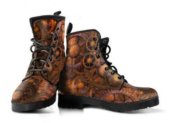 Steampunk Footwear Men's & Women's Vegan-friendly Leather Boots by MuggaliciousStore steampunk buy now online