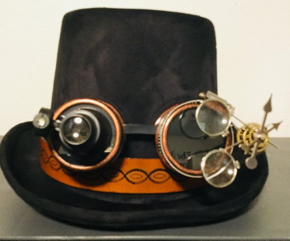 Steampunk Goggles Costume Top Hat by Thehatzmeow steampunk buy now online