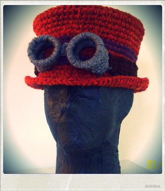 Steampunk hat by KnottyHookers13 steampunk buy now online