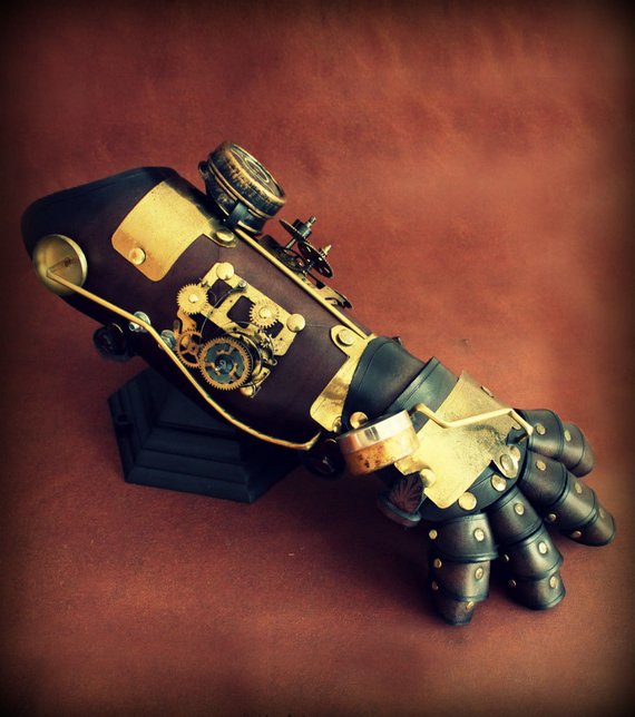 Steampunk hunter armor gauntlet glove by ProgettoSteam steampunk buy now online