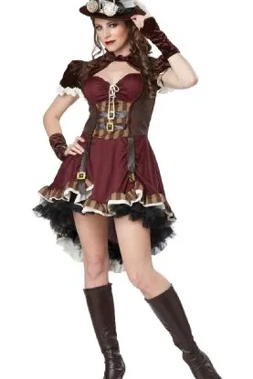 Steampunk Girl Costume Dress Adult Suze: Medium steampunk buy now online