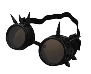 Bluester Rivet Steampunk Windproof Mirror Vintage Gothic Lenses Goggles Glasses (Black) steampunk buy now online