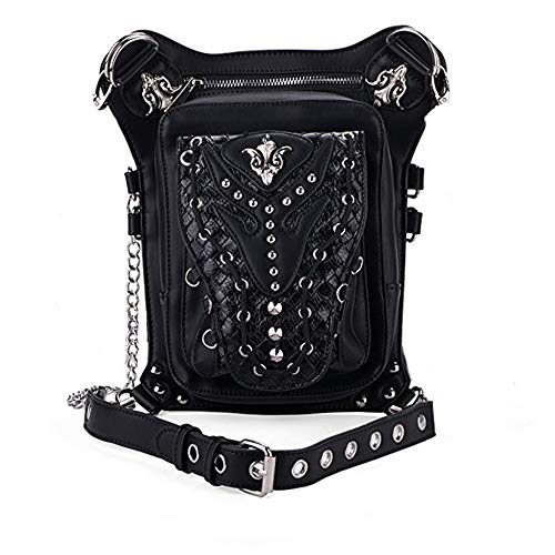 Steelmaster Steampunk Unisex PU Shouder Bag Gothic Leg Thigh Holster Bag for Hiking steampunk buy now online