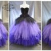 gothic wedding dress, ombre corset gown in purple and black by thesecretboutique steampunk buy now online