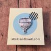 Hot Air Balloon Lapel Pin / Tie Tack - Silver Tone - Vintage Look by skullandhawk steampunk buy now online
