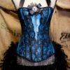 MARIE ANTOINETTE CORSET Burlesque costume Black blue Steampunk dress Halloween by sweetcheeksburlesque steampunk buy now online