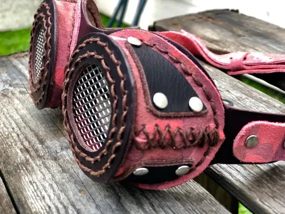 Pink Armyprint Steampunk Goggles for BurningmanFestival by ByAngelMerchandise steampunk buy now online Pink Armyprint Steampunk Goggles for BurningmanFestival by ByAngelMerchandise steampunk buy now online