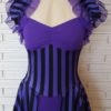 Purple Stripe Skirted Leotard, Opera Shrug, Costume, Custom Size by HarmonyThreads steampunk buy now online