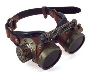Steampunk Goggles "ClAsymmetric" by DoublePGoggles steampunk buy now online