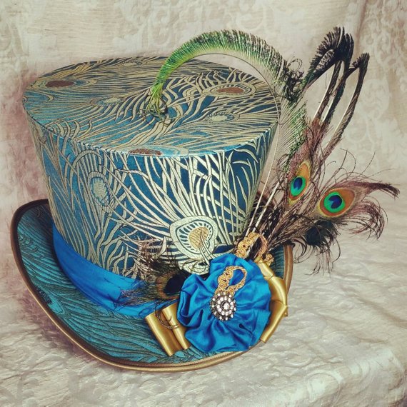 Steampunk hat, Full Size Top Hat, Mad Hatter hat, Top Hat, Custom Top Hat, Pirate Hat, Cosplay hat, Steampunk Wedding, Festival Hat by OohLaLaBoudoir steampunk buy now online