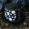 Steampunk Hat Victorian Corset Gothic Tophat Celestial Suns Leather Fabric by OceaniaLegendsDesign steampunk buy now online