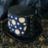 Steampunk Hat Victorian Corset Gothic Tophat Celestial Suns Leather Fabric by OceaniaLegendsDesign steampunk buy now online Steampunk Hat Victorian Corset Gothic Tophat Celestial Suns Leather Fabric by OceaniaLegendsDesign steampunk buy now online