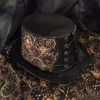 Steampunk Hat Victorian Corset Gothic Tophat Clocks Cogs Leather Fabric by OceaniaLegendsDesign steampunk buy now online Steampunk Hat Victorian Corset Gothic Tophat Clocks Cogs Leather Fabric by OceaniaLegendsDesign steampunk buy now online