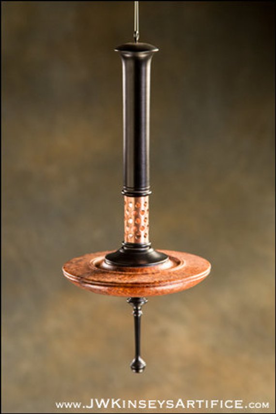 the Floating Spindle #2: a hanging decorative spindle by JWKinseysArtifice steampunk buy now online