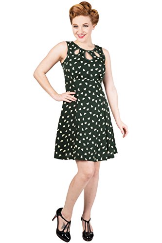 Banned Tell The Story Vintage Dress - Avaliable in 4 Colours - Green/UK-12 steampunk buy now online