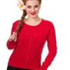 Banned Cadillac Retro Cardigan - Red / UK 14 / US 10 / EU 40 steampunk buy now online