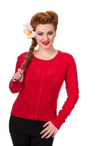 Banned Cadillac Retro Cardigan - Red / UK 14 / US 10 / EU 40 steampunk buy now online