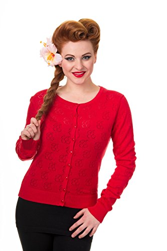 Banned Cadillac Retro Cardigan - Red / UK 14 / US 10 / EU 40 steampunk buy now online