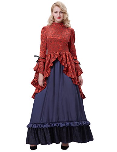 Belle Poque Women's Costume Steampunk Cocktail Party Suit Gothic Maxi Dress M BP365 steampunk buy now online
