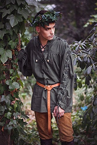 Men shirt Renaissance peasant Cotton Shirt - Steampunk Pirate Fantasy Medieval Renaissance Costume Cosplay steampunk buy now online